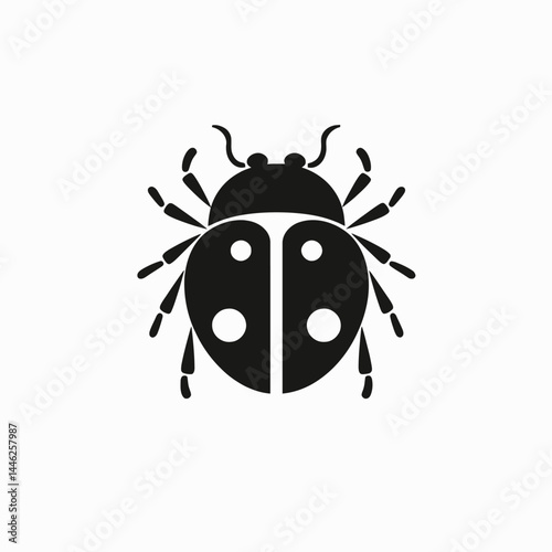 Ladybug insect beetle bug vector illustration icon graphic design animal nature wildlife garden pest control art silhouette