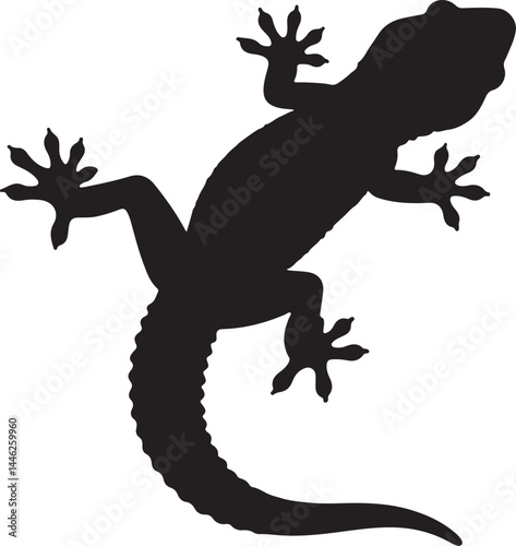 Ocelot Gecko Vector Silhouette