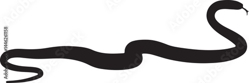 Racer Snake Vector Silhouette