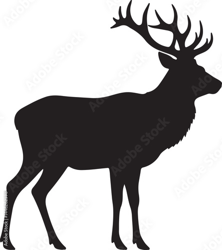Konstfotografi Red Deer Vector Silhouette