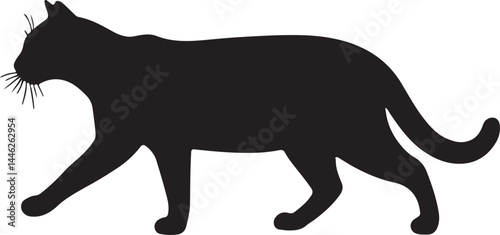Rusty-spotted Cat Vector Silhouette
