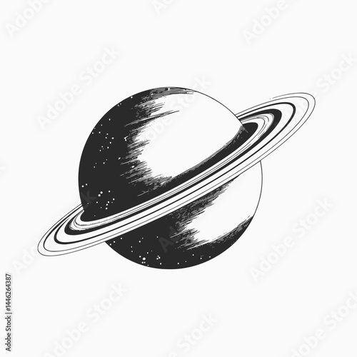 Saturn planet space rings astronomy universe celestial cosmic galaxy orbit science exploration system silhouette