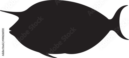 Unicornfish Vector Silhouette