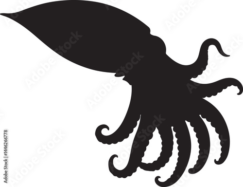 Vampire Squid Vector Silhouette