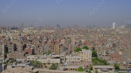 Cairo, Egypt, showcasing a vast cityscape with dense buildings.