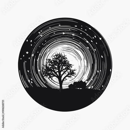 tree silhouette vector illustration