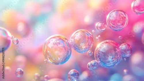 Wallpaper Mural Abstract colorful bubbles float in a vibrant light filled space Torontodigital.ca