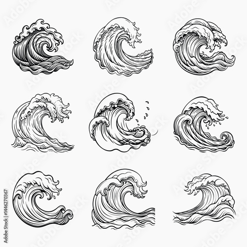Tidal Wave Clip Art Illustrations & Vectors, beach waves 