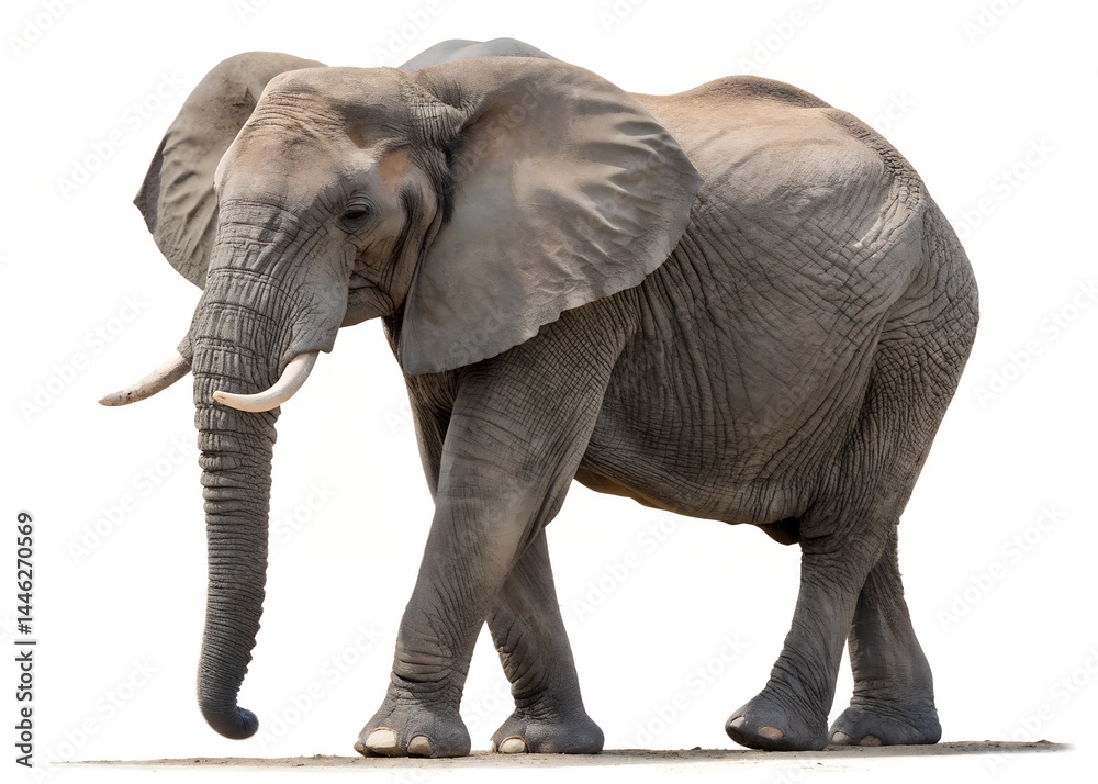 Profile of an African Elephant in Nature
