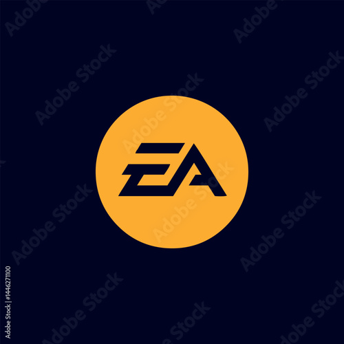letters ea text logo design vector
