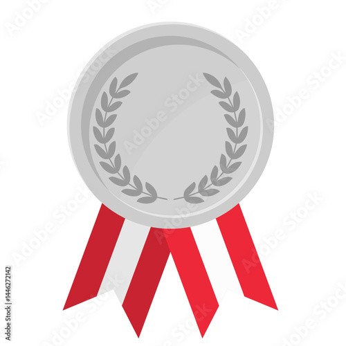 Silver award medal with Austria flag ribbons for winners