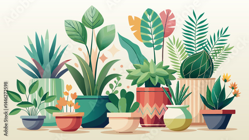 A graceful collection of ornamental houseplants in stylish pots.
From leafy ferns to elegant succulents, each one adds calm.
Clean lines and soft shadows enhance natural beauty.
Perfect for interior-t