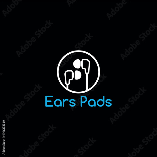 earpad logo design vector