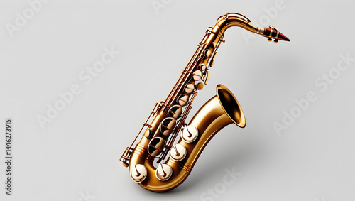 saxophone on white background