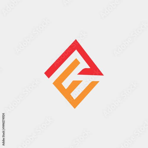 letters ec text logo design vector