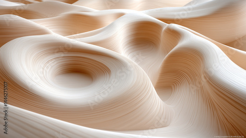 Smooth, flowing, abstract landscape with soft curves