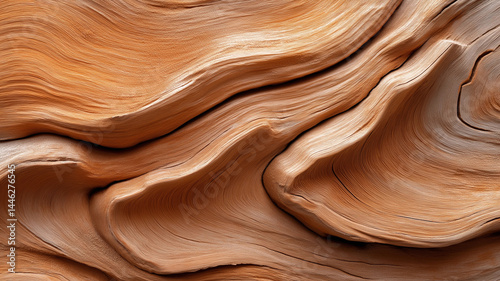 Smooth, flowing patterns of natural wood texture