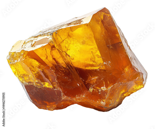 Exploring amber gemstones nature mineral display isolated on transparent background