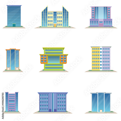 buildings with different appearance and design