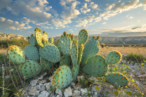 Majestic spires of towering cacti proudly showcase their unique shapes against unique vast, beautiful backdrop of one barren landscape under unique endless sky, radiating one sense of grandeur and spl