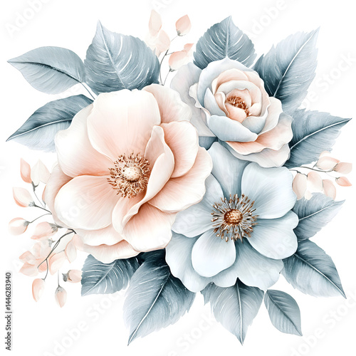 Fototapeta Naklejka Na Ścianę i Meble -  Floral bloom with elegant design