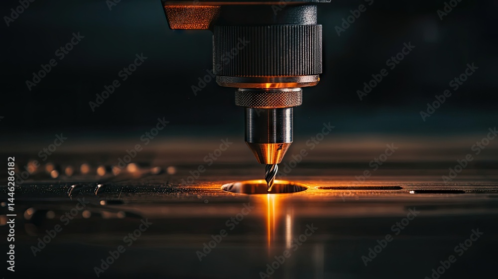 A Close Up Image Of A Drilling Machine At Work