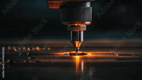 Obraz na płótnie A Close Up Image Of A Drilling Machine At Work w salonie
