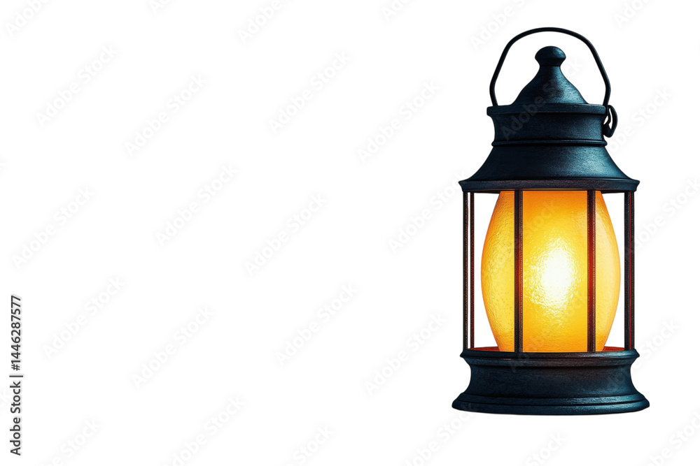 Glowing antique lantern hope s warm light against a serene blue background Soft light subtle shadows Glowing antique lantern hope s warm light against a serene blue background Soft light subtle shadows