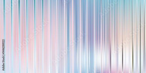 Holograph ice glass texture background. Reed flute pattern effect. Laser ripple abstract line ribbed 3d gradient. Silver frosty reflect striations. Light corrugated transparent window iridescent wall