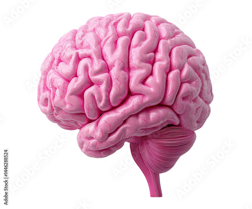 Exploring brain functions science lab model educational space isolated on transparent background
