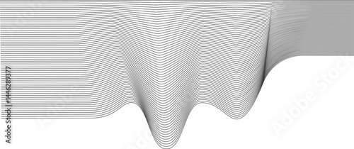 Horizontal undulating waves flow in a rhythmic motion, forming a continuous, smooth pattern across the design.