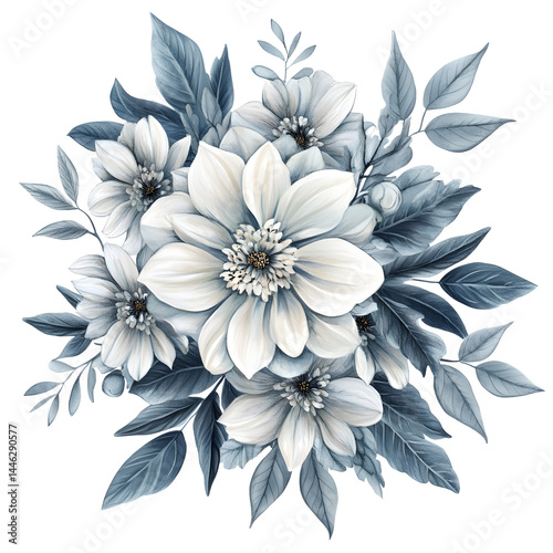 Fototapeta Naklejka Na Ścianę i Meble -  Floral arrangement of white blooms