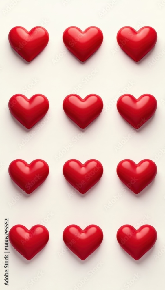 Red Heart Icon Set in Various Styles for Web Design, icons, web, heart