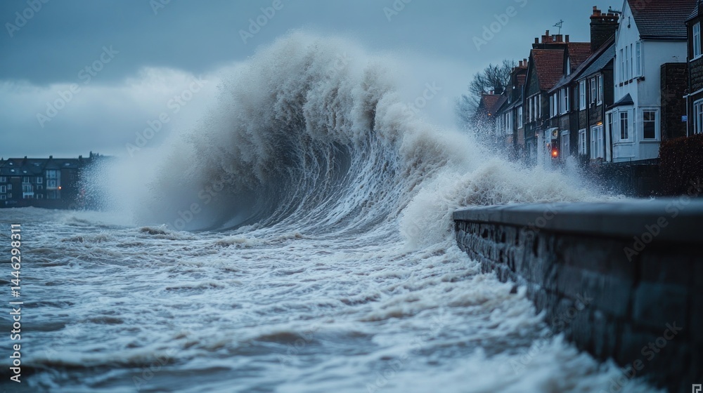 custom made wallpaper toronto digitalCoastal storm surge crashes against seawall, houses threatened