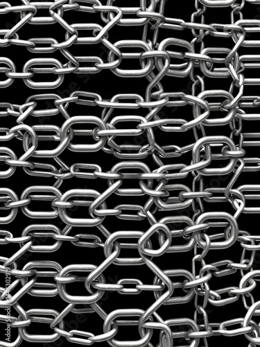 A background of never ending metal chains