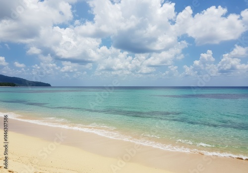 Beautiful beach paradise turquoise ocean summer vacation getaway