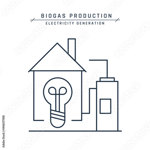 Energy from biomass vector icon