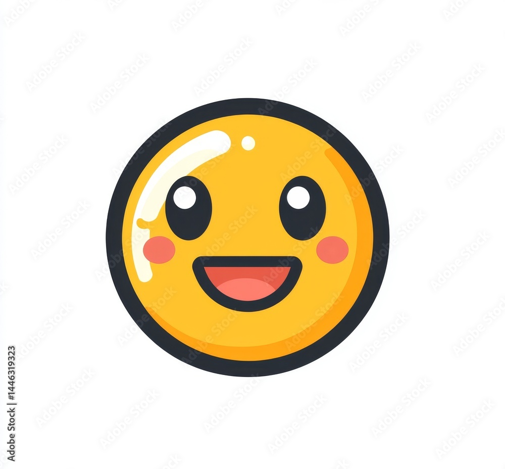 Fototapeta premium Grimacing Face Emoji Character Represented as an Illustration