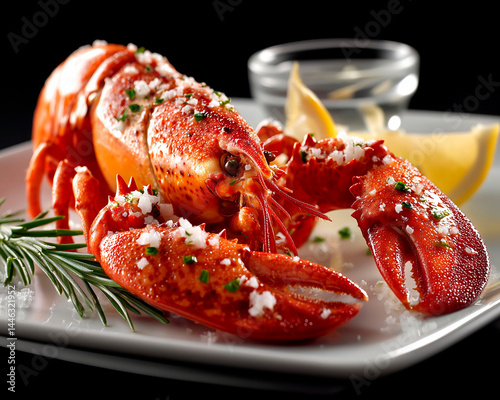 cooked lobster on a white plate