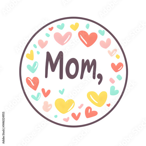 Flat icon of a round badge that says 