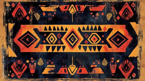 Ethnic pattern rug design