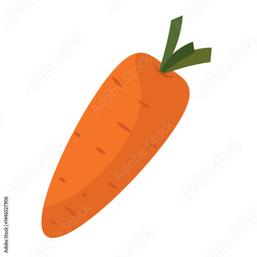 Carrot cartoon icon style. Vector