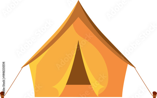Colored camping tent icon. Vector