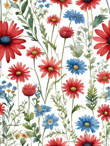 seamless pattern with flowers