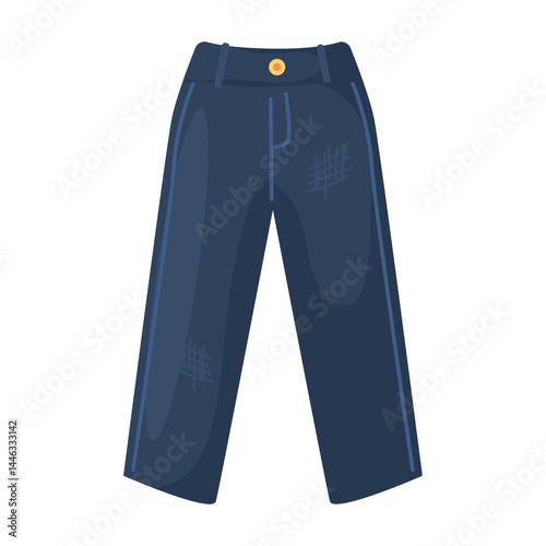 Colored winter pants. Vector