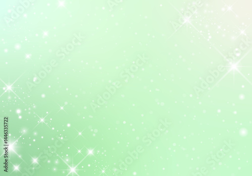 キラキラなグリーンの背景素材（ 背景　フレーム　バナー　見出し　タイトル　エレガント　緑 ）