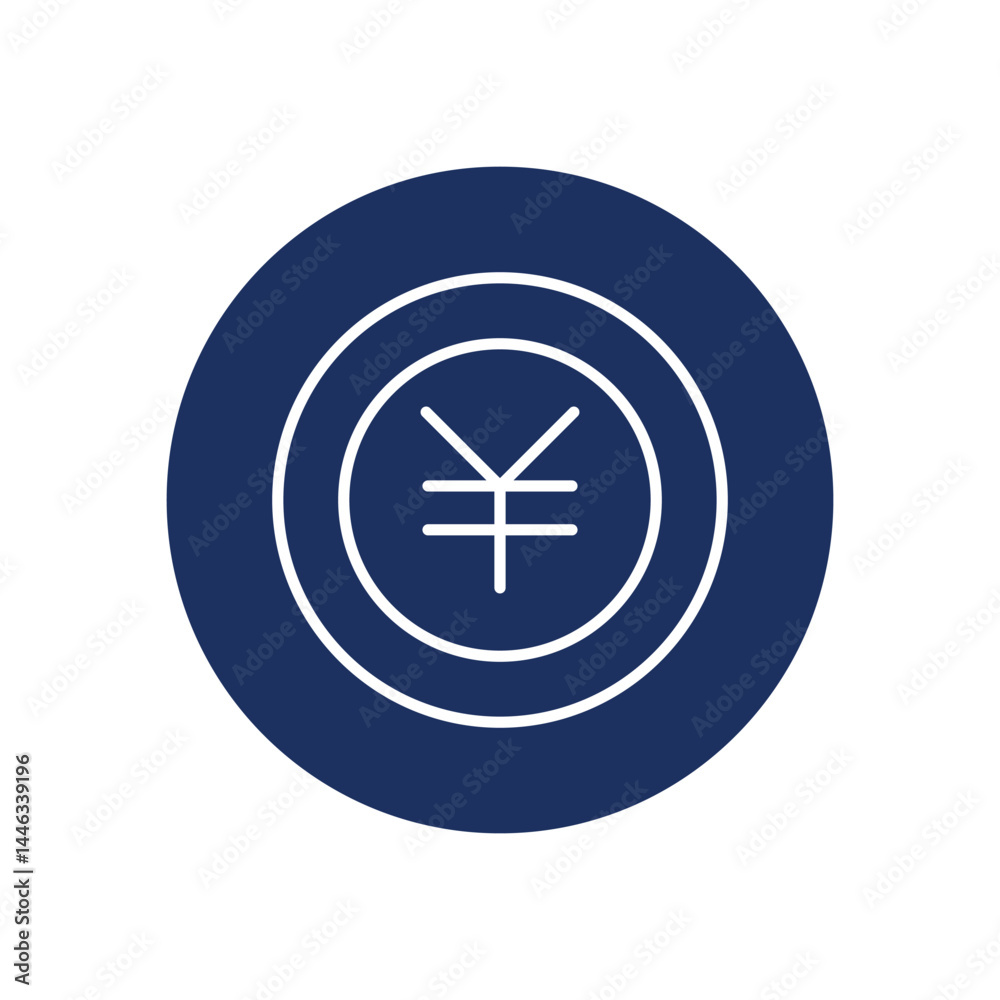 Chinese Currency icon vector stock illustration Chinese Currency icon vector stock illustration