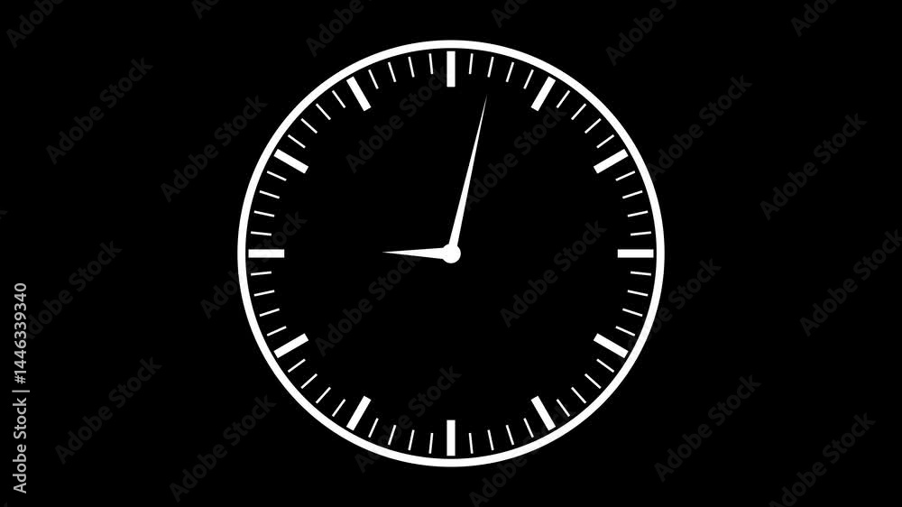 Minimalist Sleek Countdown Timer Clock in Motion