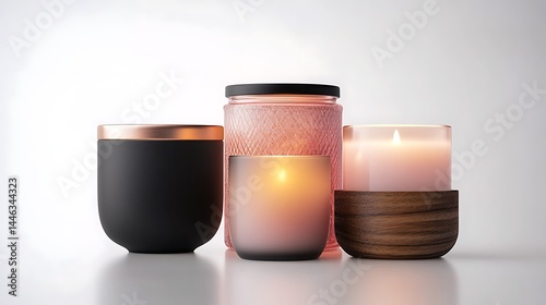 Elegant wax candles burning softly pictures