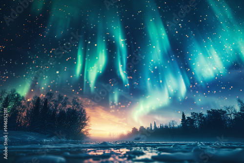 Experience lovely awe inspiring beauty of the meteor shower as shooting meteors light up lovely night sky with their luminous cosmic trails, leaving you feeling amazed and fascinated by these breathta